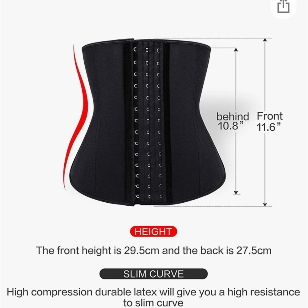 Shaperx Black Latex Corset